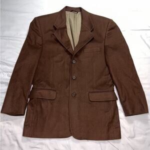Fioravanti Couture Blazer Men’s Size 38S Brown 100% Cashmere 3 Button Office